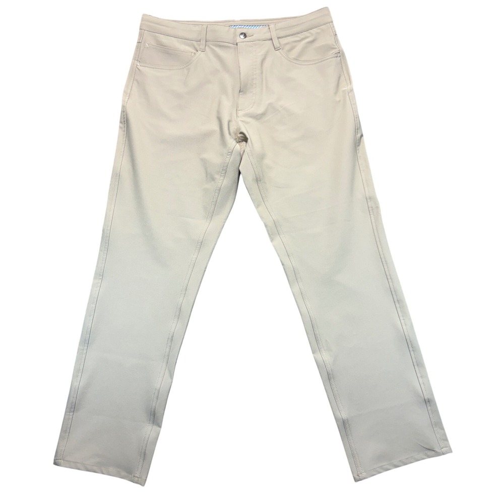 FootJoy Mens Performance Golf Pants Khaki Tan Stretch 5-Pocket 32x30